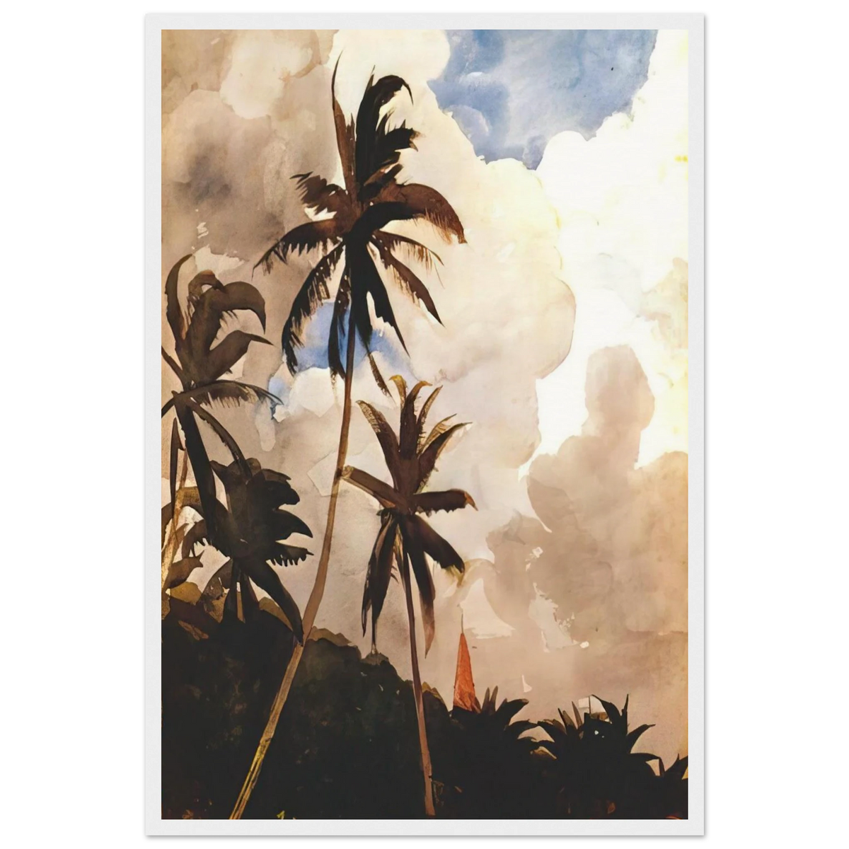 PALM TREES BAHAMAS Framed Poster | Winslow Homer Framed Prints Wall Art | Winslow Homer Store