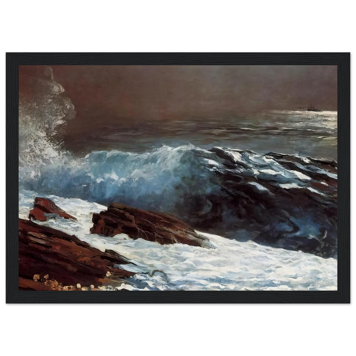 SUNLIGHT ON THE COAST Framed Poster | Winslow Homer Framed Prints Wall Art | Winslow Homer Store