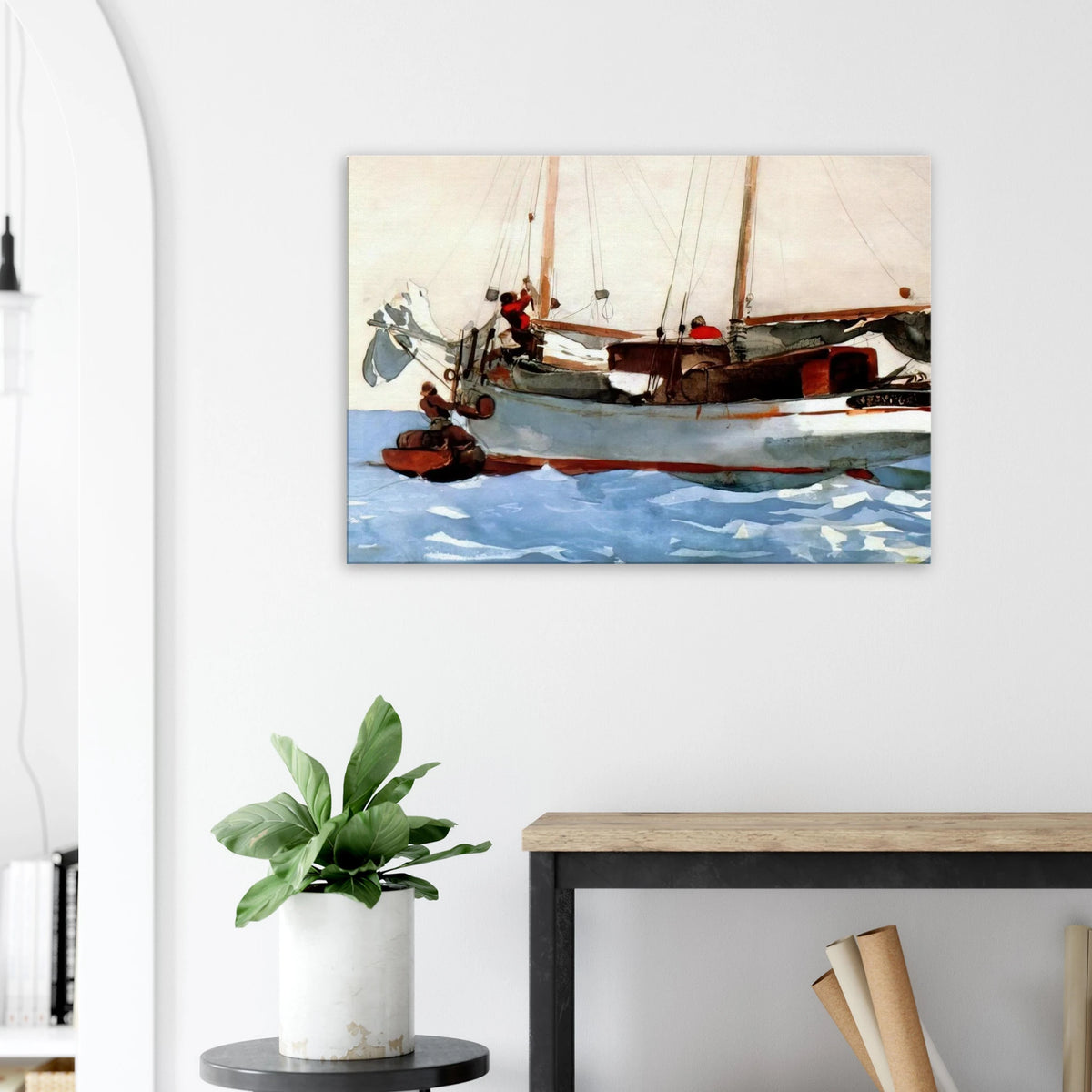 TAKING ON WET PROVISIONS Canvas | Winslow Homer Canvas | Winslow Homer Store