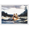 CANOE IN THE RAPIDS Framed Poster | Winslow Homer Framed Prints Wall Art | Winslow Homer Store