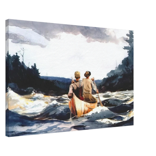 CANOE IN THE RAPIDS Canvas | Winslow Homer Canvas | Winslow Homer Store