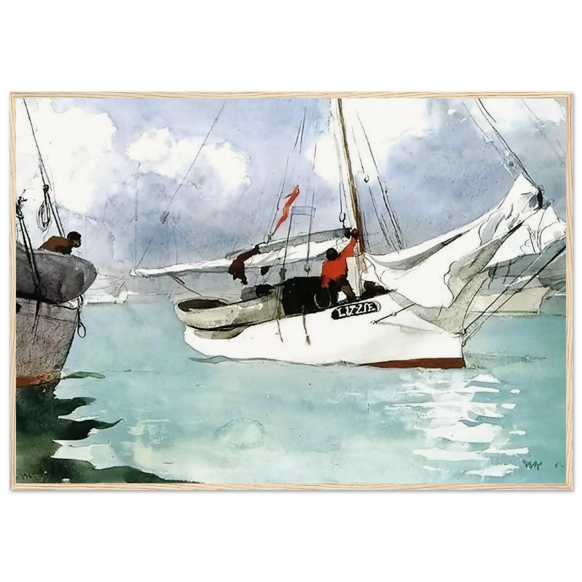 FISHING BOATS KEY WEST Framed Poster | Winslow Homer Framed Prints Wall Art | Winslow Homer Store