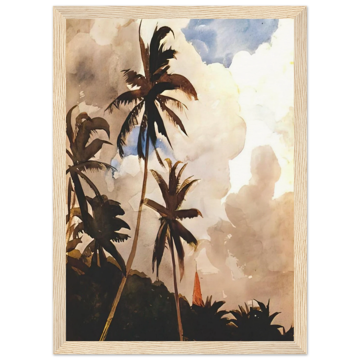 PALM TREES BAHAMAS Framed Poster | Winslow Homer Framed Prints Wall Art | Winslow Homer Store