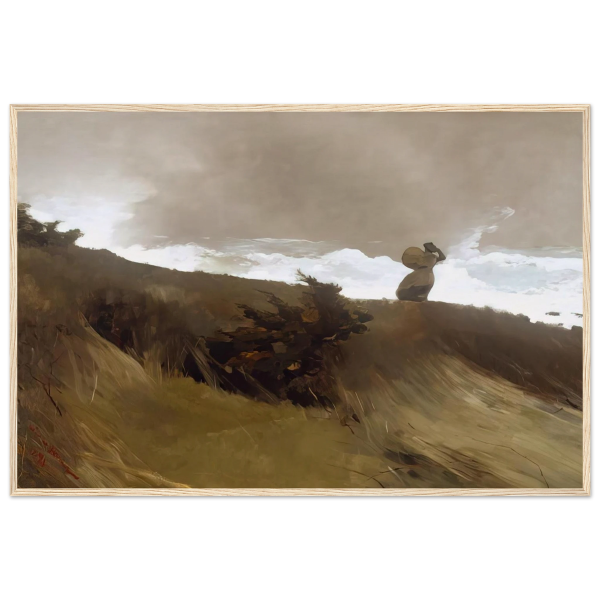 THE WEST WIND Framed Poster | Winslow Homer Framed Prints Wall Art | Winslow Homer Store
