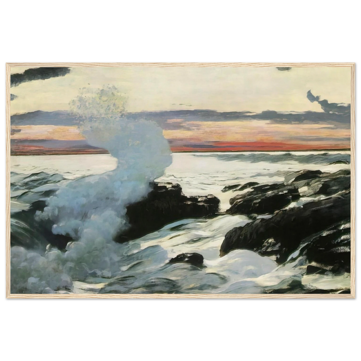 WEST POINT PROUT S NECK Framed Poster | Winslow Homer Framed Prints Wall Art | Winslow Homer Store