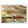 THE RED CANOE 1884 Framed Poster | Winslow Homer Framed Prints Wall Art | Winslow Homer Store
