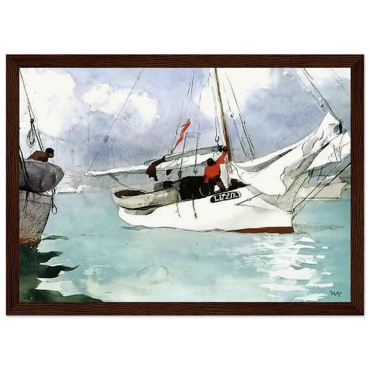 FISHING BOATS KEY WEST Framed Poster | Winslow Homer Framed Prints Wall Art | Winslow Homer Store