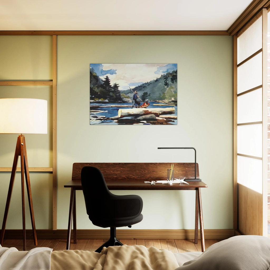 HUDSON RIVER LOGGING Canvas | Winslow Homer Canvas | Winslow Homer Store