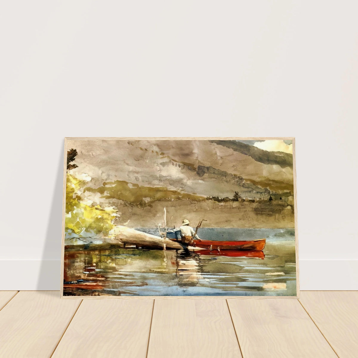 THE RED CANOE 1884 Framed Poster | Winslow Homer Framed Prints Wall Art | Winslow Homer Store