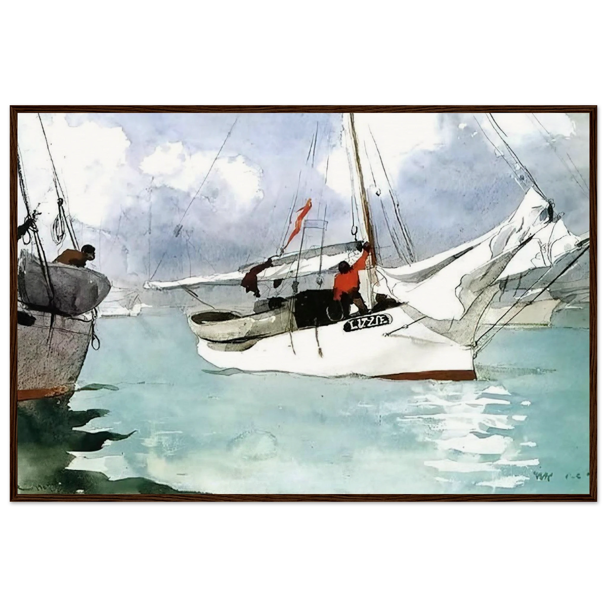 FISHING BOATS KEY WEST Framed Poster | Winslow Homer Framed Prints Wall Art | Winslow Homer Store