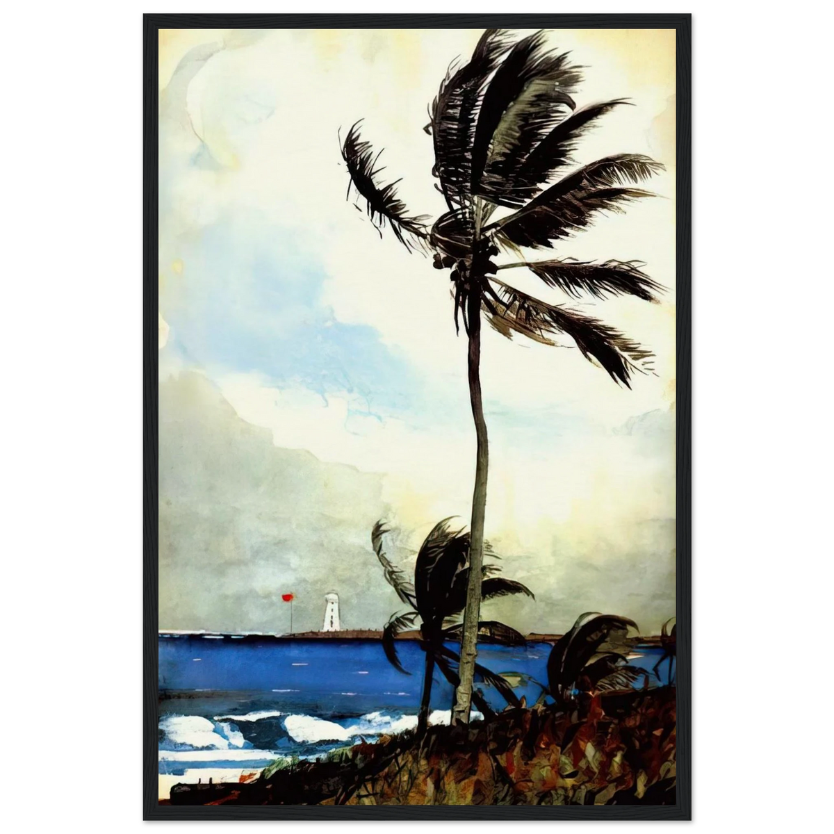 PALM TREE NASSAU Framed Poster | Winslow Homer Framed Prints Wall Art | Winslow Homer Store