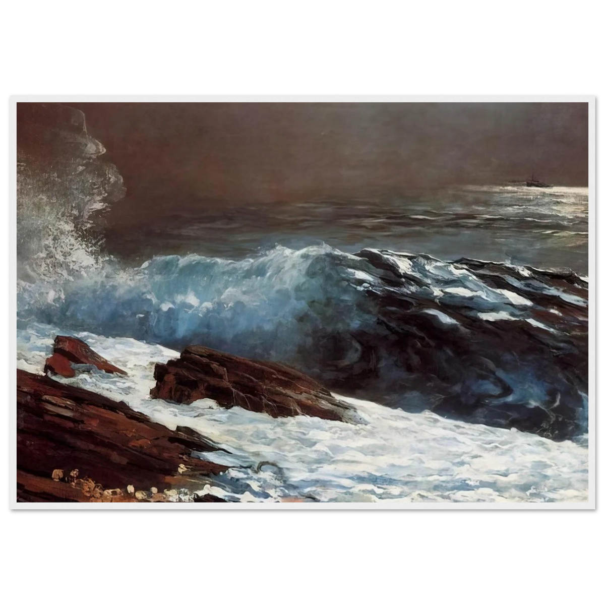 SUNLIGHT ON THE COAST Framed Poster | Winslow Homer Framed Prints Wall Art | Winslow Homer Store