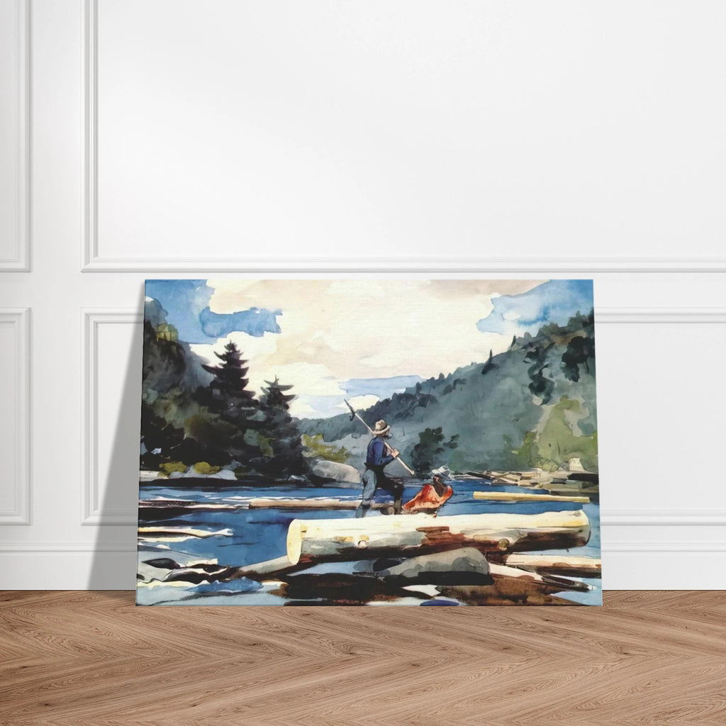 HUDSON RIVER LOGGING Canvas | Winslow Homer Canvas | Winslow Homer Store