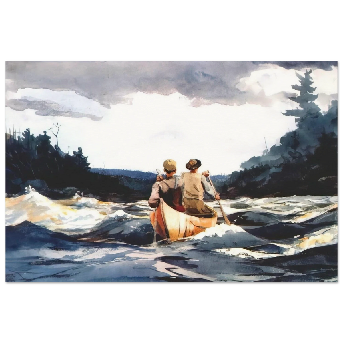 CANOE IN THE RAPIDS Poster | Winslow Homer Poster | Winslow Homer Store