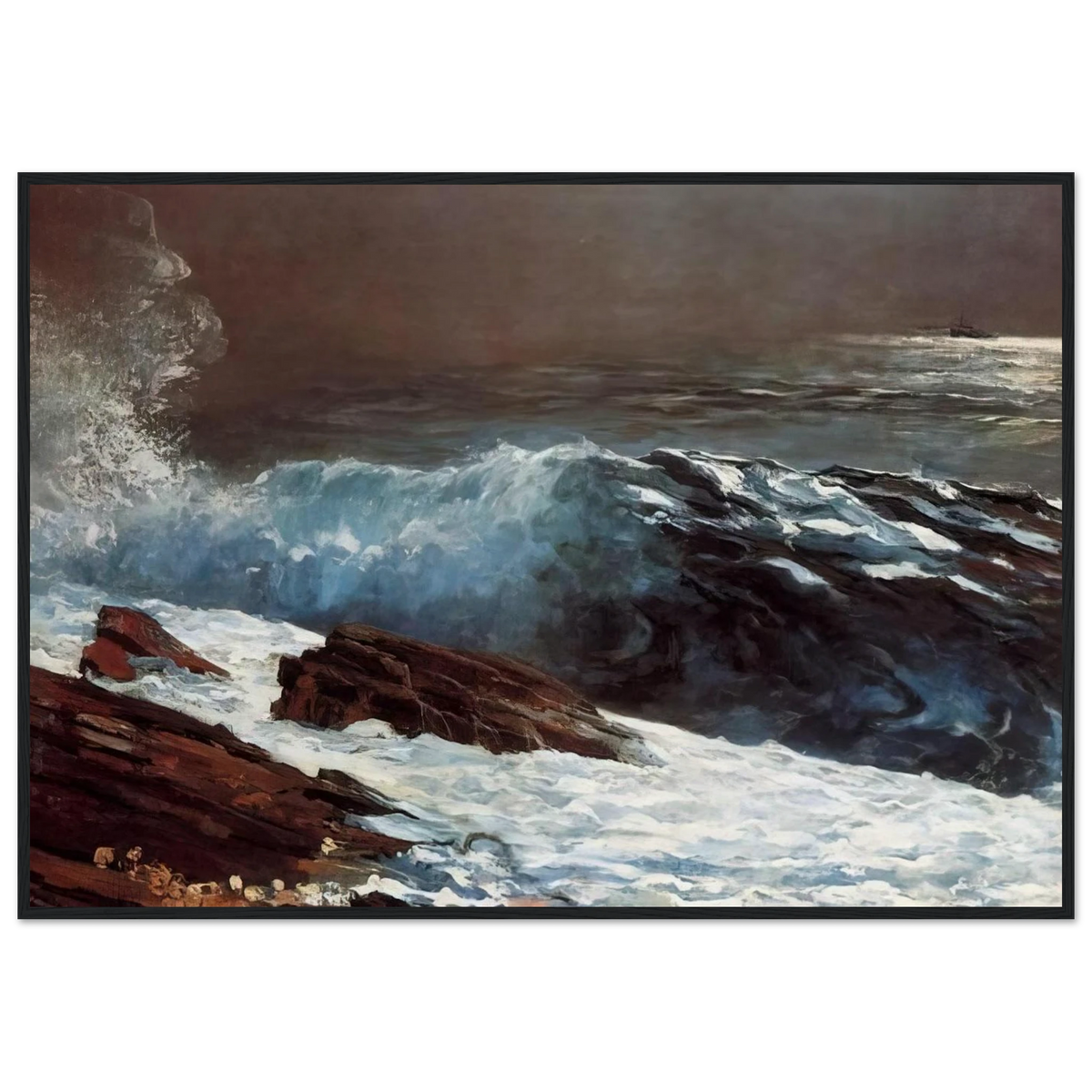 SUNLIGHT ON THE COAST Framed Poster | Winslow Homer Framed Prints Wall Art | Winslow Homer Store
