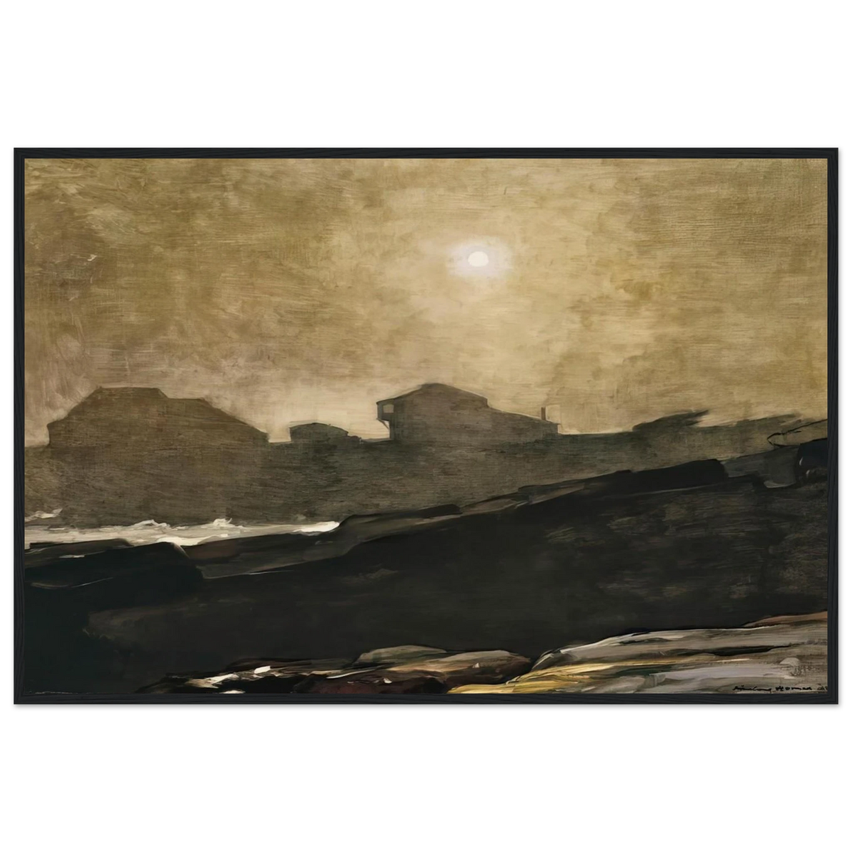 THE ARTISTS STUDIO IN AFTERNOON FOG 1894 Framed Poster | Winslow Homer Framed Prints Wall Art | Winslow Homer Store