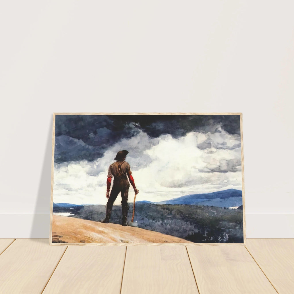 THE WOODCUTTER Framed Poster | Winslow Homer Framed Prints Wall Art | Winslow Homer Store