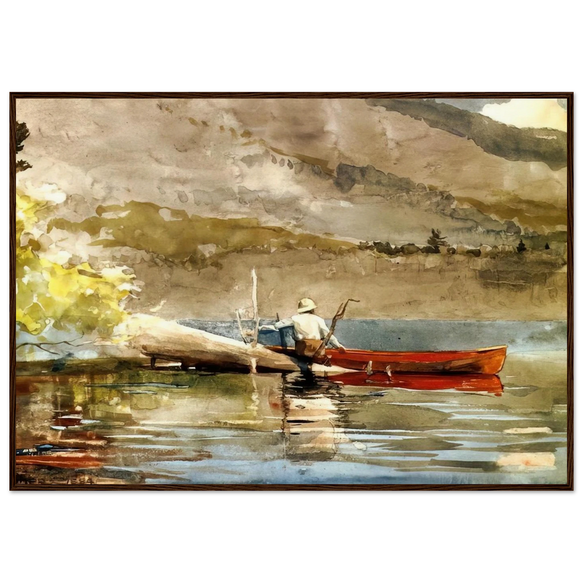 THE RED CANOE 1884 Framed Poster | Winslow Homer Framed Prints Wall Art | Winslow Homer Store