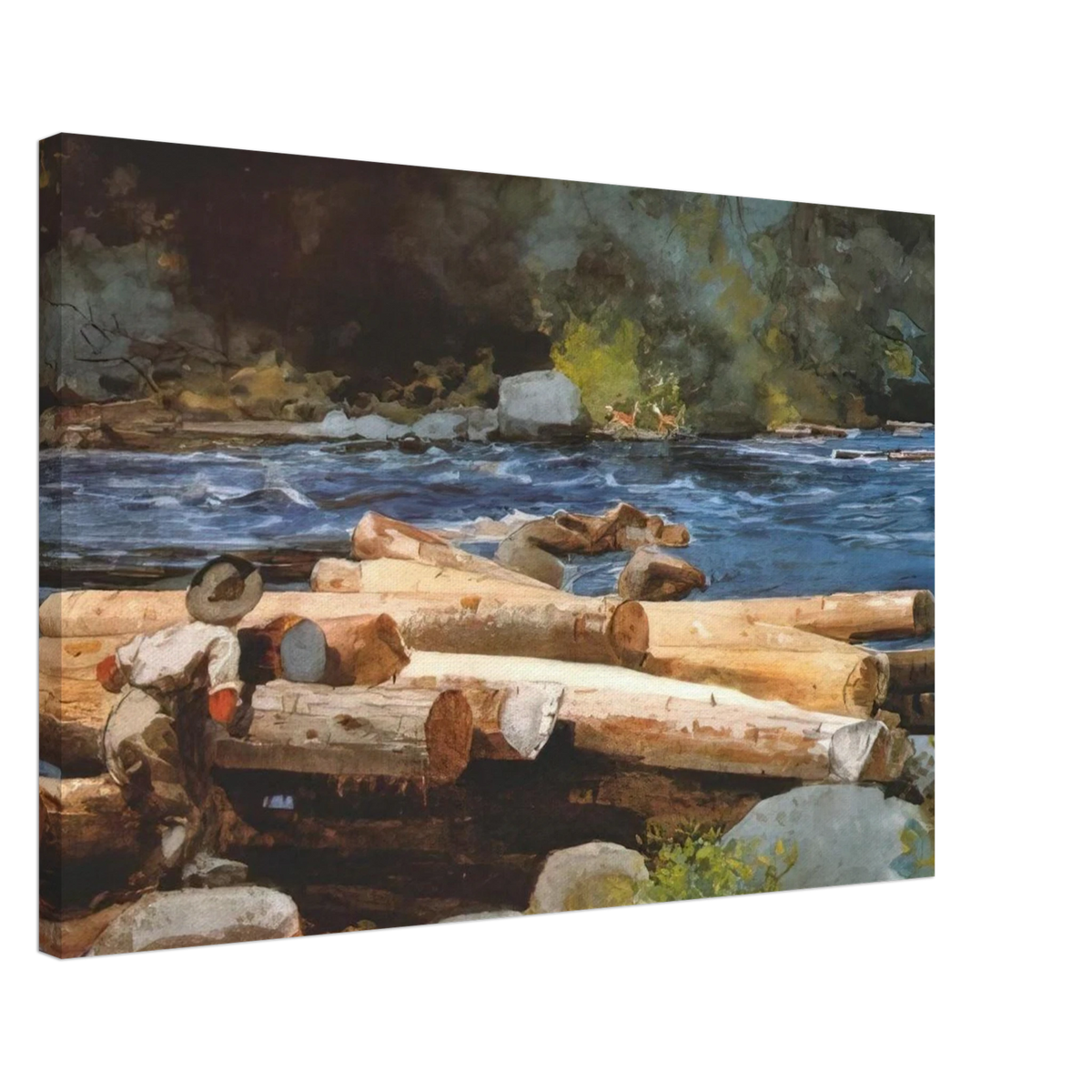HUDSON RIVER Canvas | Winslow Homer Canvas | Winslow Homer Store