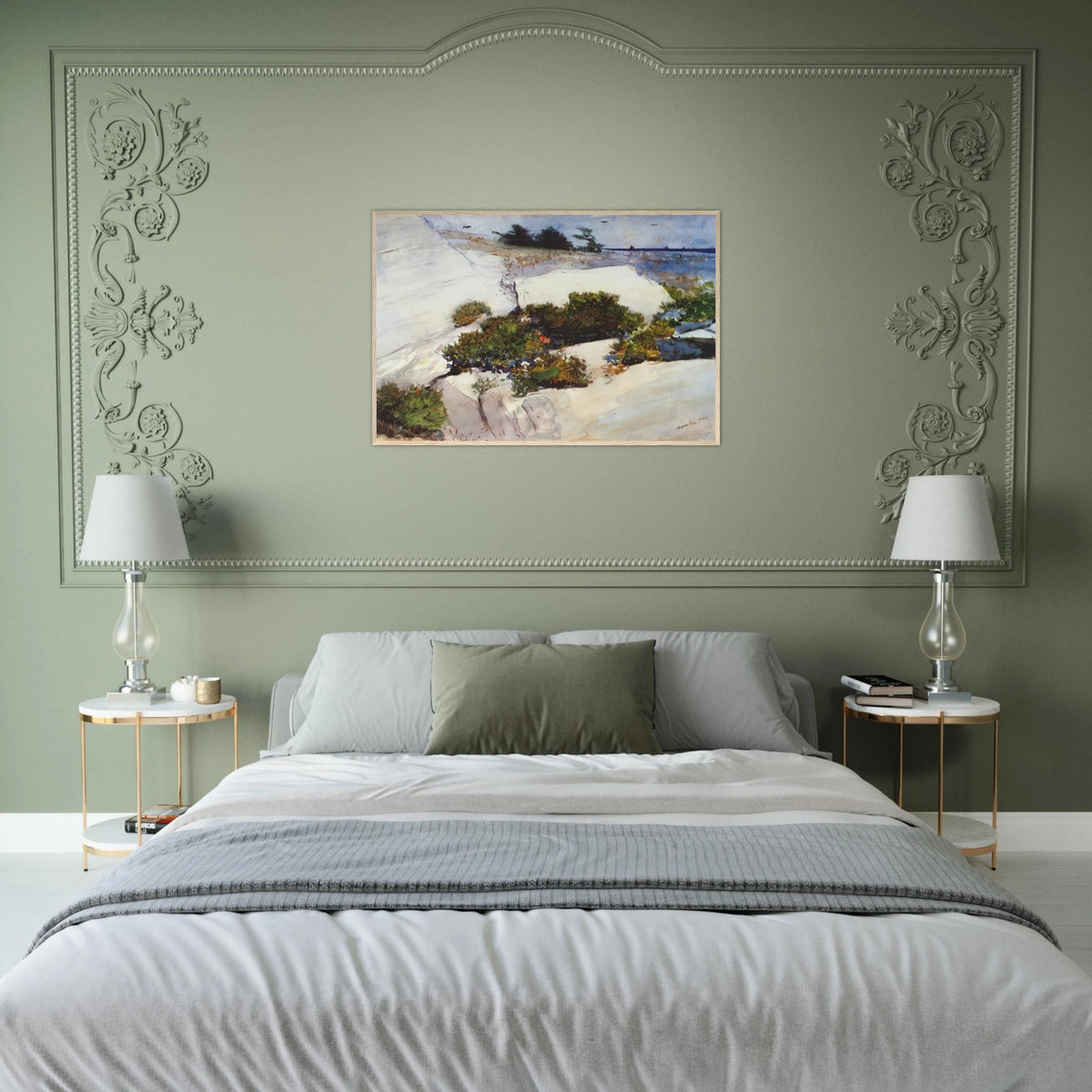 MAINE CLIFFS Framed Poster | Winslow Homer Framed Prints Wall Art | Winslow Homer Store