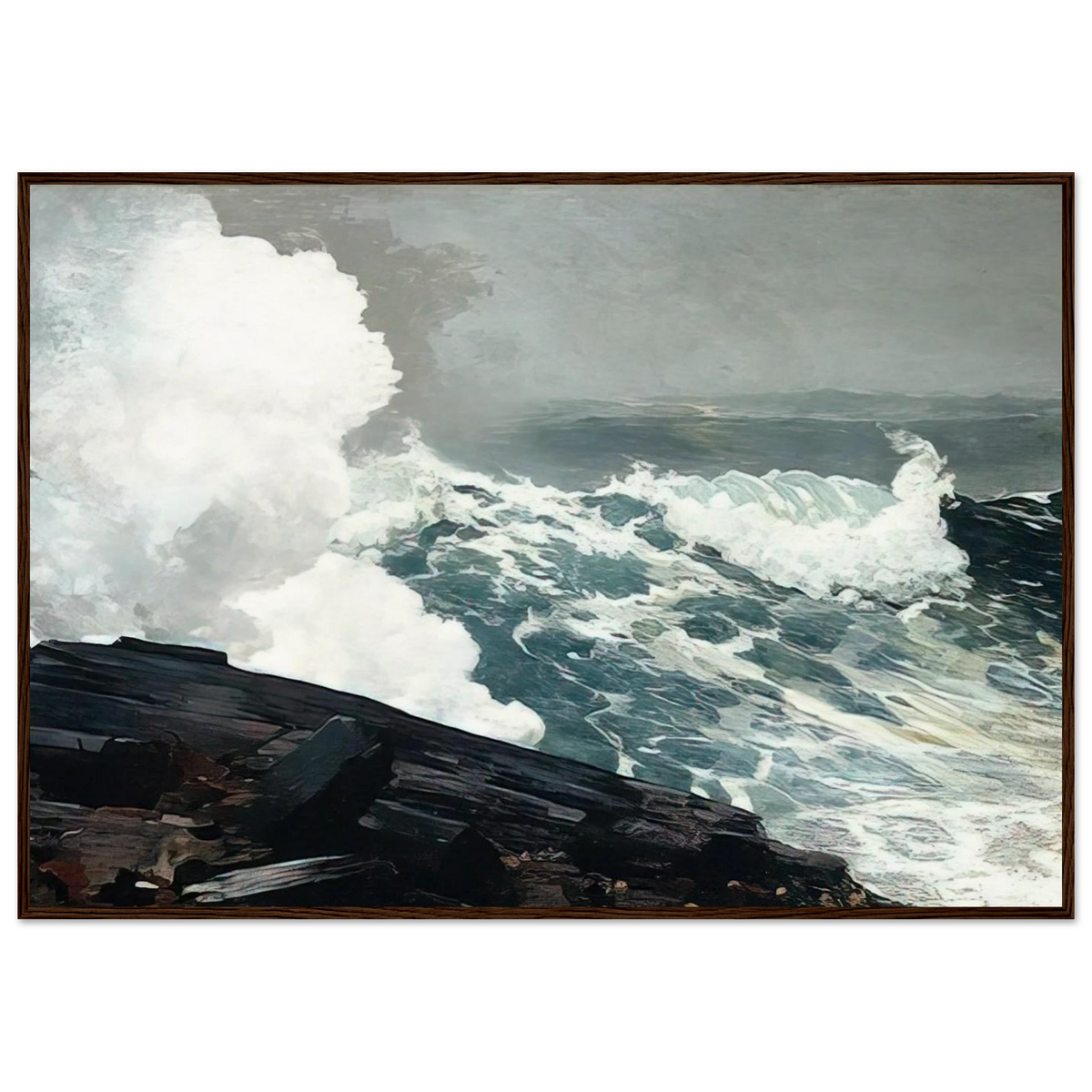 NORTHEASTER Framed Poster | Winslow Homer Framed Prints Wall Art | Winslow Homer Store