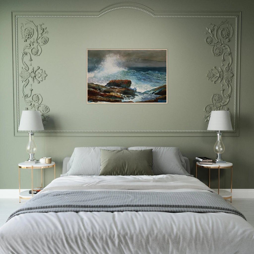 INCOMING TIDE SCARBORO MAINE Framed Poster | Winslow Homer Framed Prints Wall Art | Winslow Homer Store