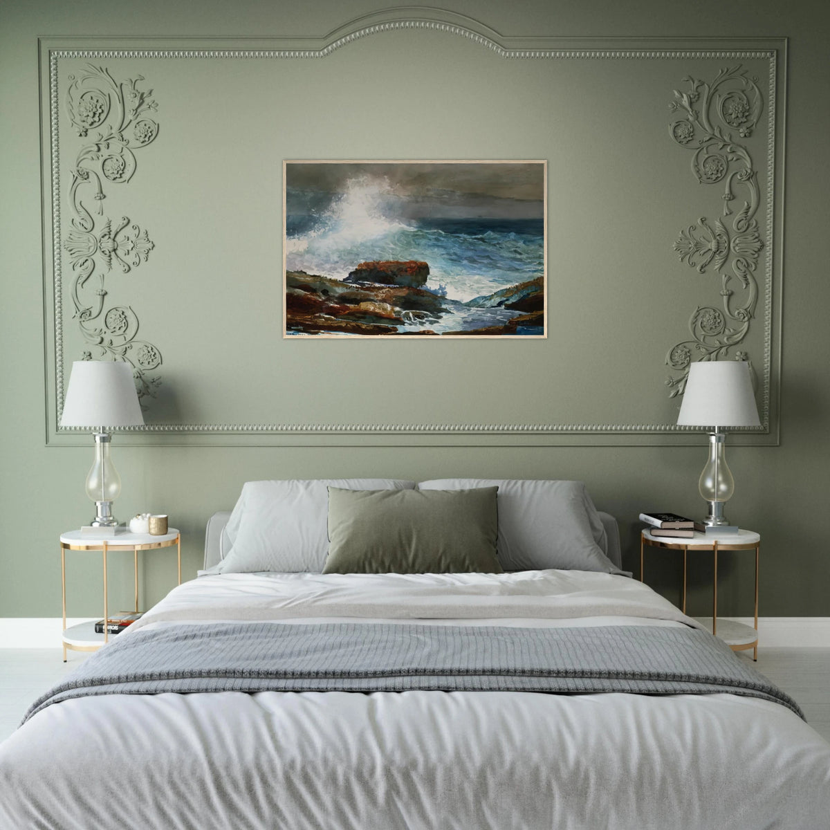 INCOMING TIDE SCARBORO MAINE Framed Poster | Winslow Homer Framed Prints Wall Art | Winslow Homer Store