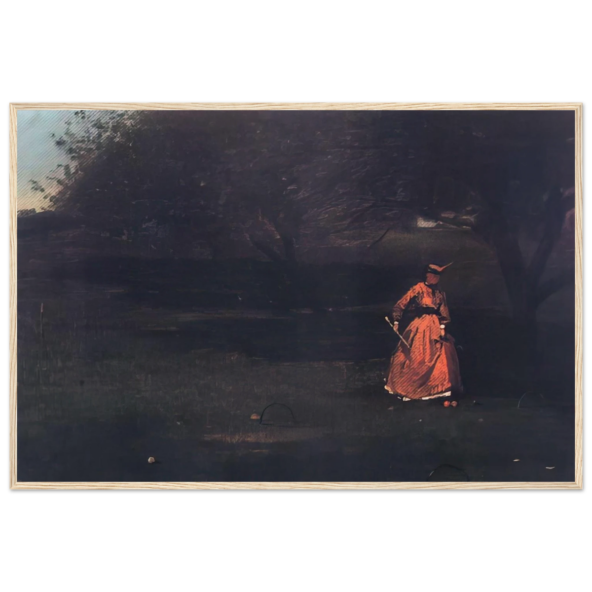 CROQUET PLAYERS 1 Framed Poster | Winslow Homer Framed Prints Wall Art | Winslow Homer Store