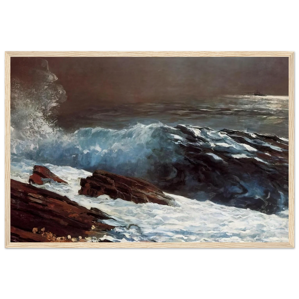 SUNLIGHT ON THE COAST Framed Poster | Winslow Homer Framed Prints Wall Art | Winslow Homer Store