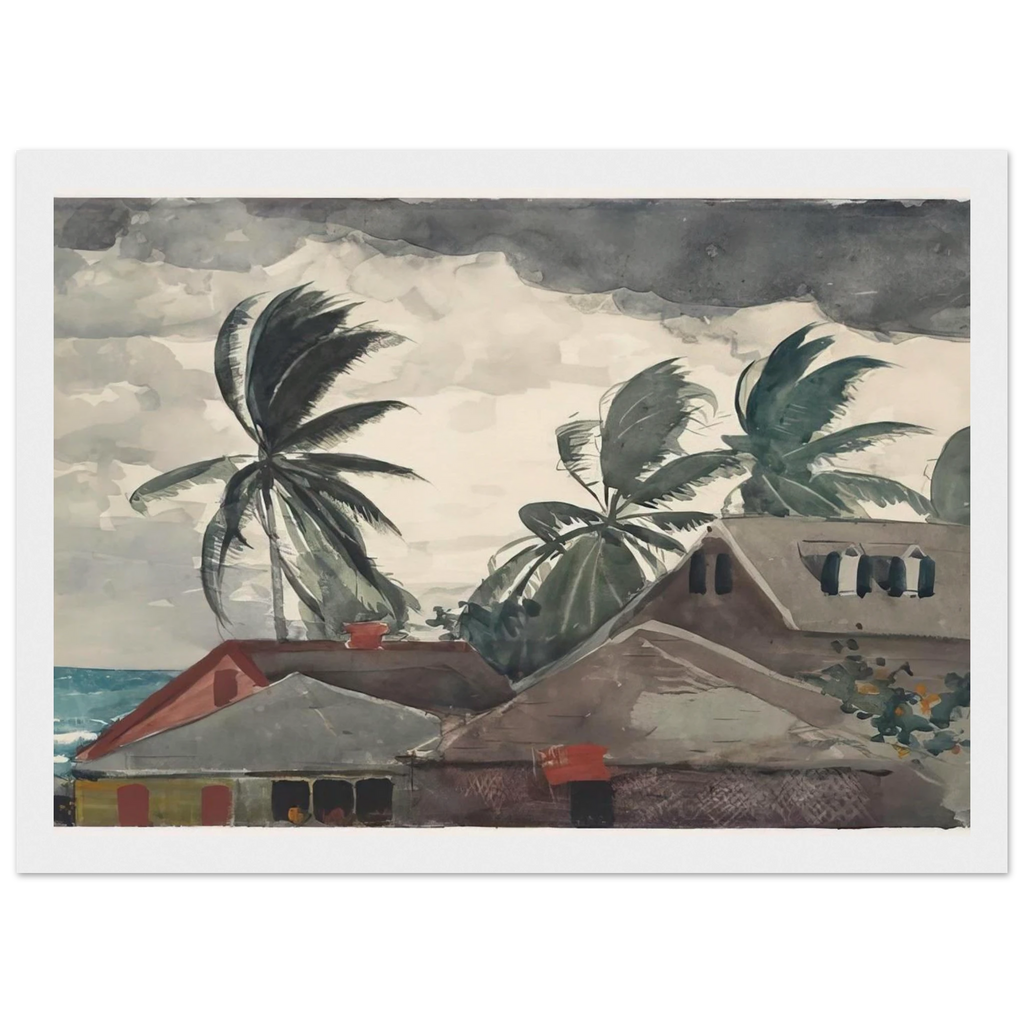HURRICANE BAHAMAS 1898 Framed Poster | Winslow Homer Framed Prints Wall Art | Winslow Homer Store