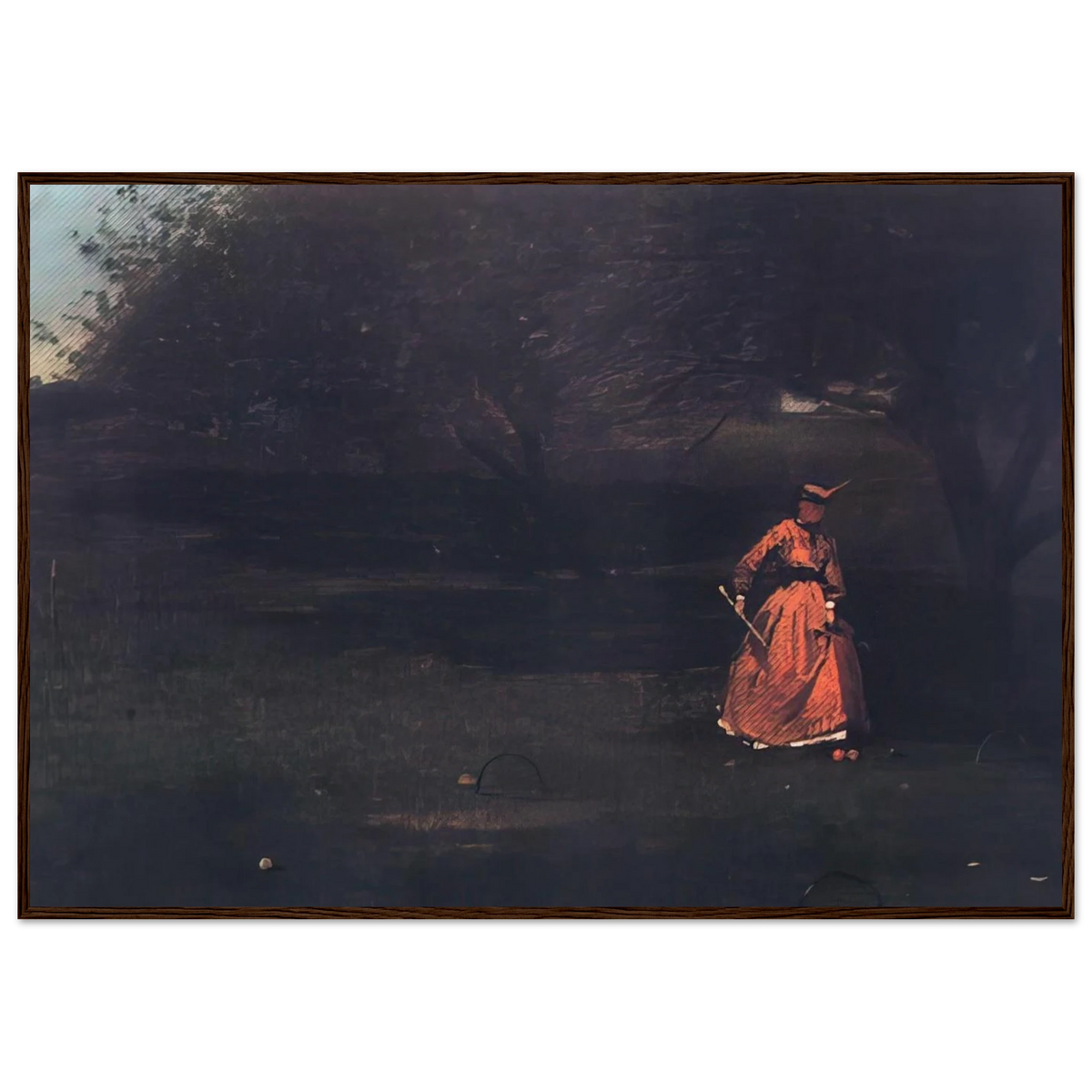 CROQUET PLAYERS 1 Framed Poster | Winslow Homer Framed Prints Wall Art | Winslow Homer Store