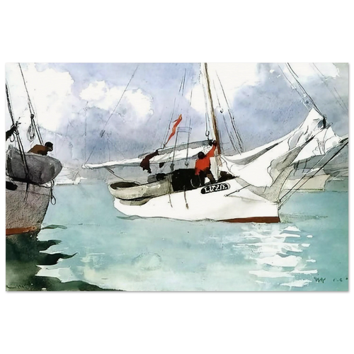 FISHING BOATS KEY WEST Poster | Winslow Homer Poster | Winslow Homer Store