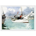 FISHING BOATS KEY WEST Framed Poster | Winslow Homer Framed Prints Wall Art | Winslow Homer Store