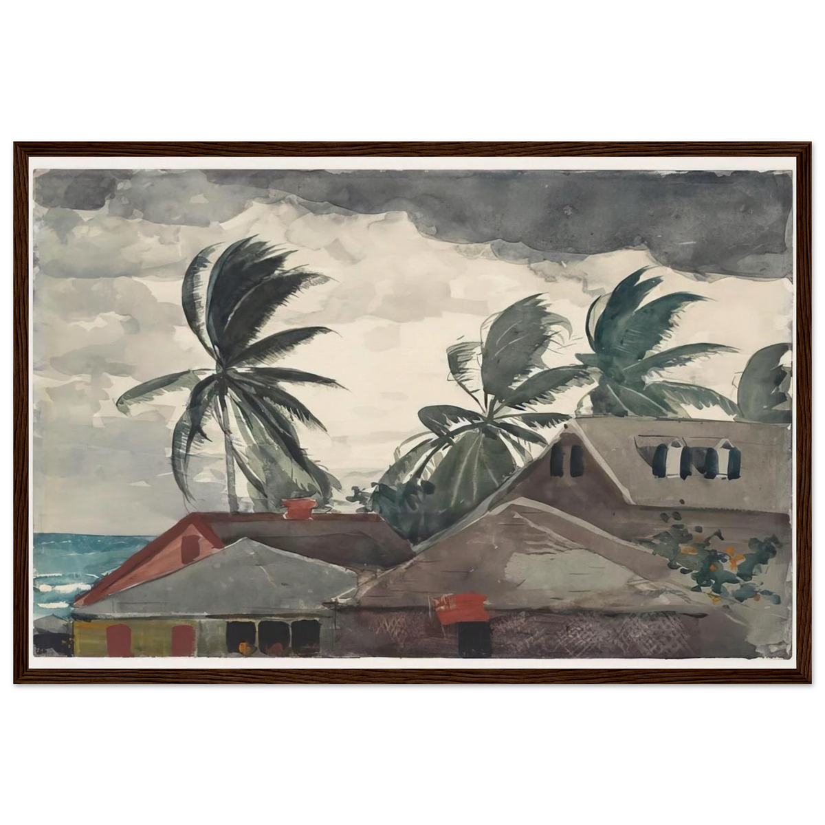 HURRICANE BAHAMAS 1898 Framed Poster | Winslow Homer Framed Prints Wall Art | Winslow Homer Store