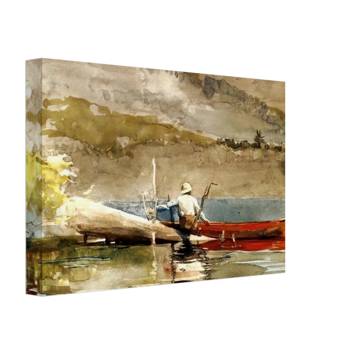 THE RED CANOE 1884 Canvas | Winslow Homer Canvas | Winslow Homer Store