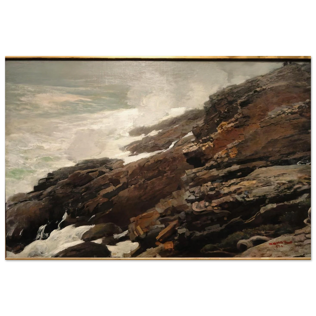 HIGH CLIFF COAST OF MAINE Poster | Winslow Homer Poster | Winslow Homer Store