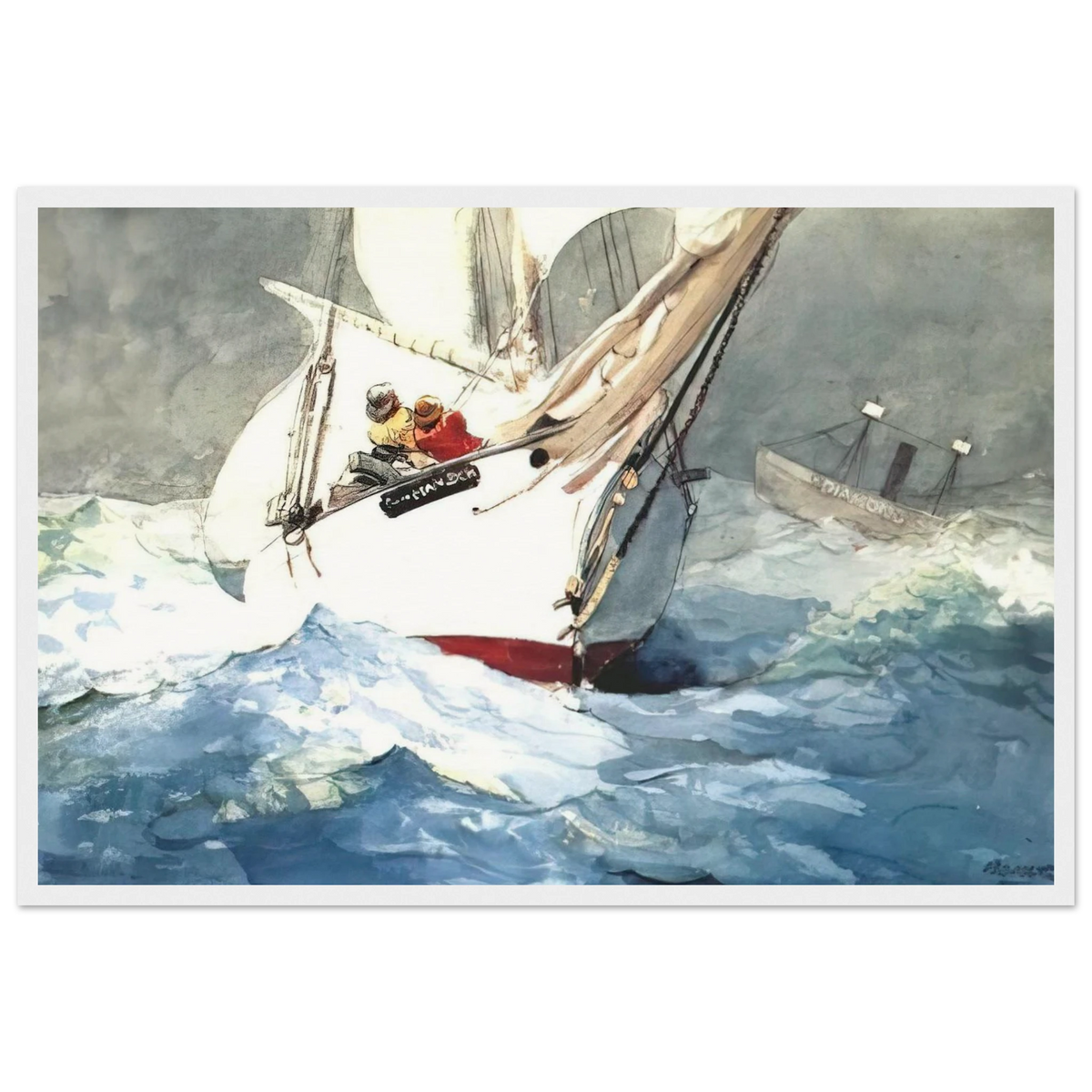 DIAMOND SHOAL Framed Poster | Winslow Homer Framed Prints Wall Art | Winslow Homer Store