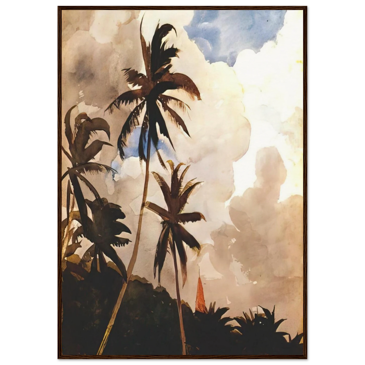 PALM TREES BAHAMAS Framed Poster | Winslow Homer Framed Prints Wall Art | Winslow Homer Store