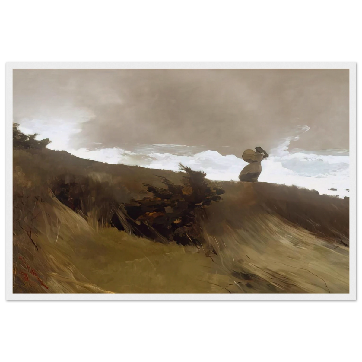 THE WEST WIND Framed Poster | Winslow Homer Framed Prints Wall Art | Winslow Homer Store