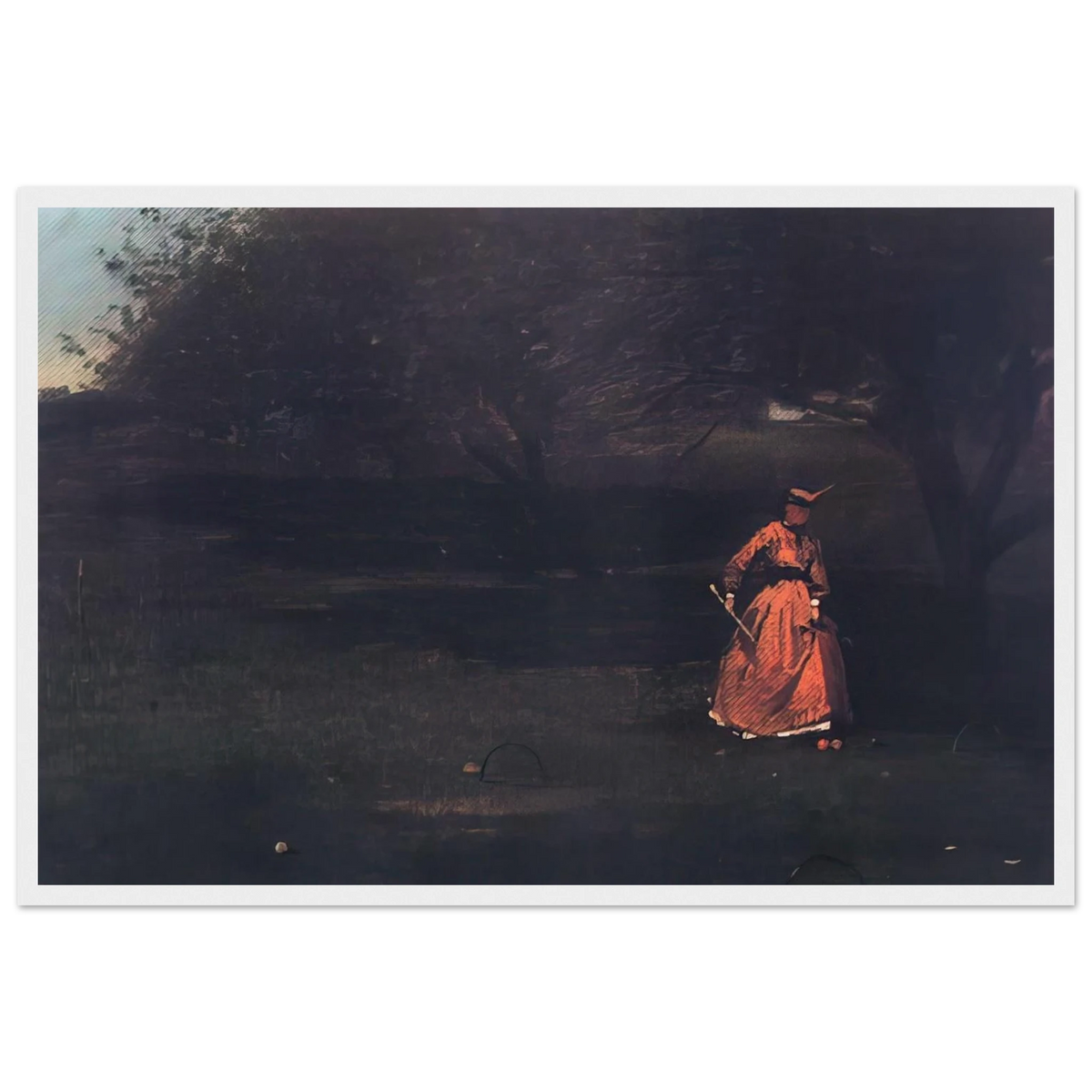 CROQUET PLAYERS 1 Framed Poster | Winslow Homer Framed Prints Wall Art | Winslow Homer Store