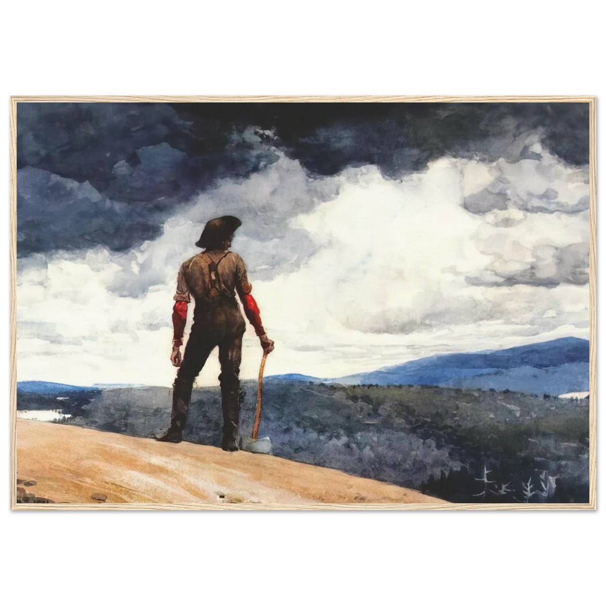 THE WOODCUTTER Framed Poster | Winslow Homer Framed Prints Wall Art | Winslow Homer Store