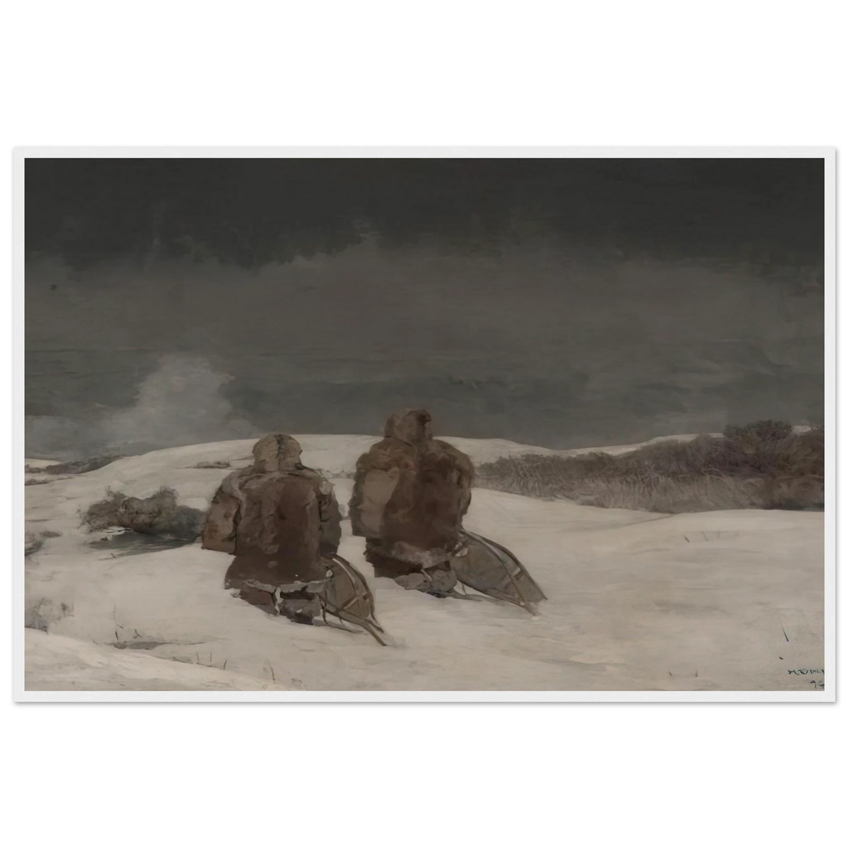 BELOW ZERO Framed Poster | Winslow Homer Framed Prints Wall Art | Winslow Homer Store