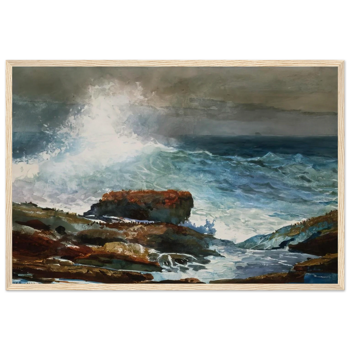 INCOMING TIDE SCARBORO MAINE Framed Poster | Winslow Homer Framed Prints Wall Art | Winslow Homer Store