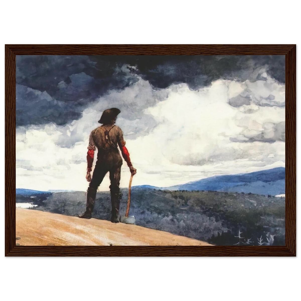 THE WOODCUTTER Framed Poster | Winslow Homer Framed Prints Wall Art | Winslow Homer Store