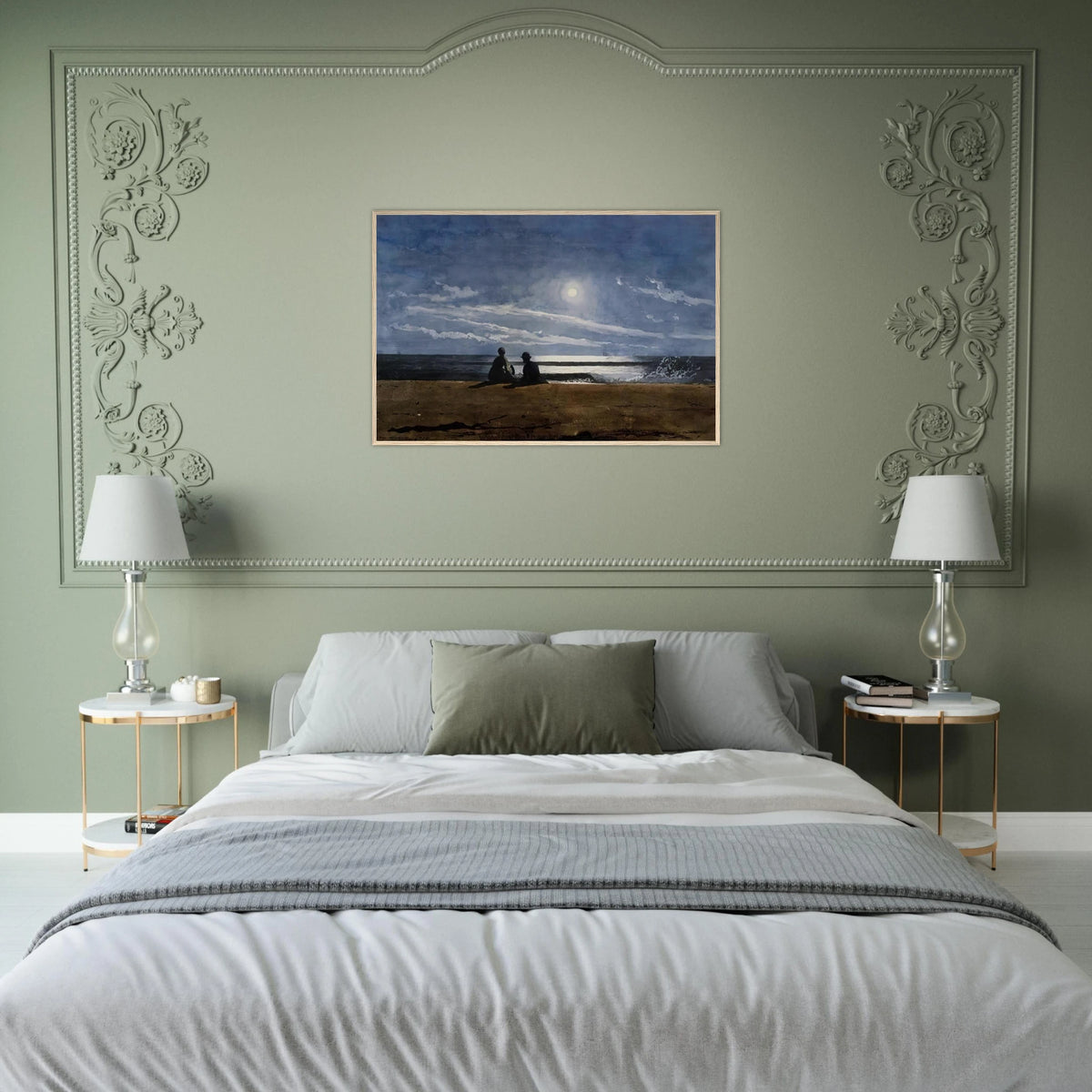 MOONLIGHT Framed Poster | Winslow Homer Framed Prints Wall Art | Winslow Homer Store