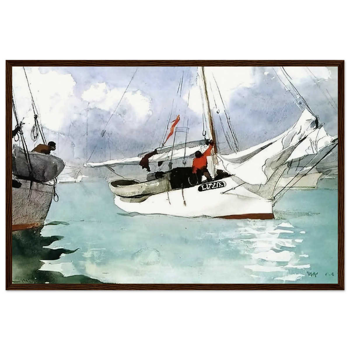 FISHING BOATS KEY WEST Framed Poster | Winslow Homer Framed Prints Wall Art | Winslow Homer Store