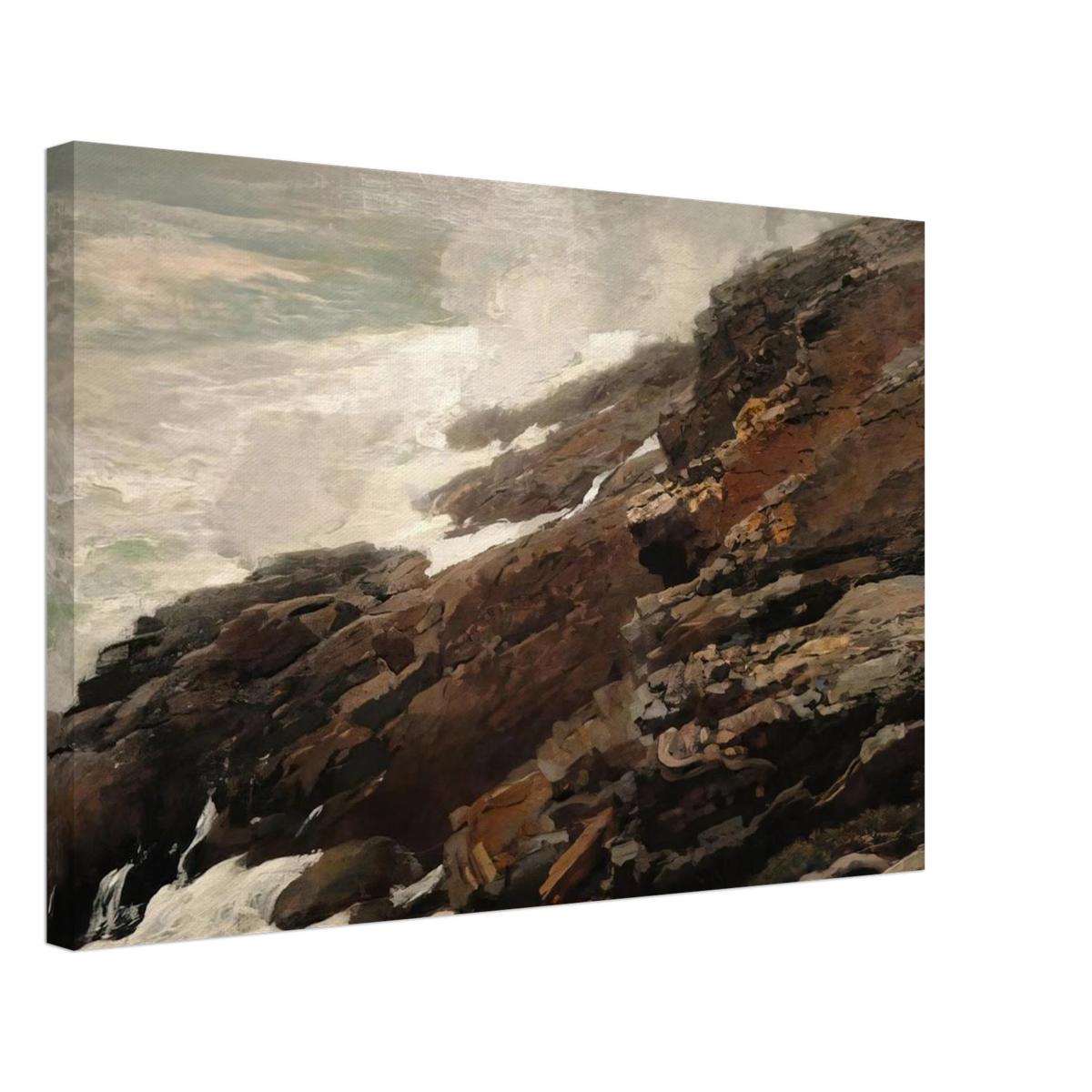 HIGH CLIFF COAST OF MAINE Canvas | Winslow Homer Canvas | Winslow Homer Store