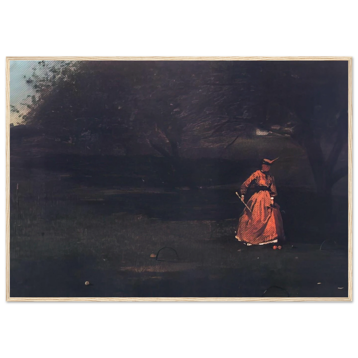 CROQUET PLAYERS 1 Framed Poster | Winslow Homer Framed Prints Wall Art | Winslow Homer Store