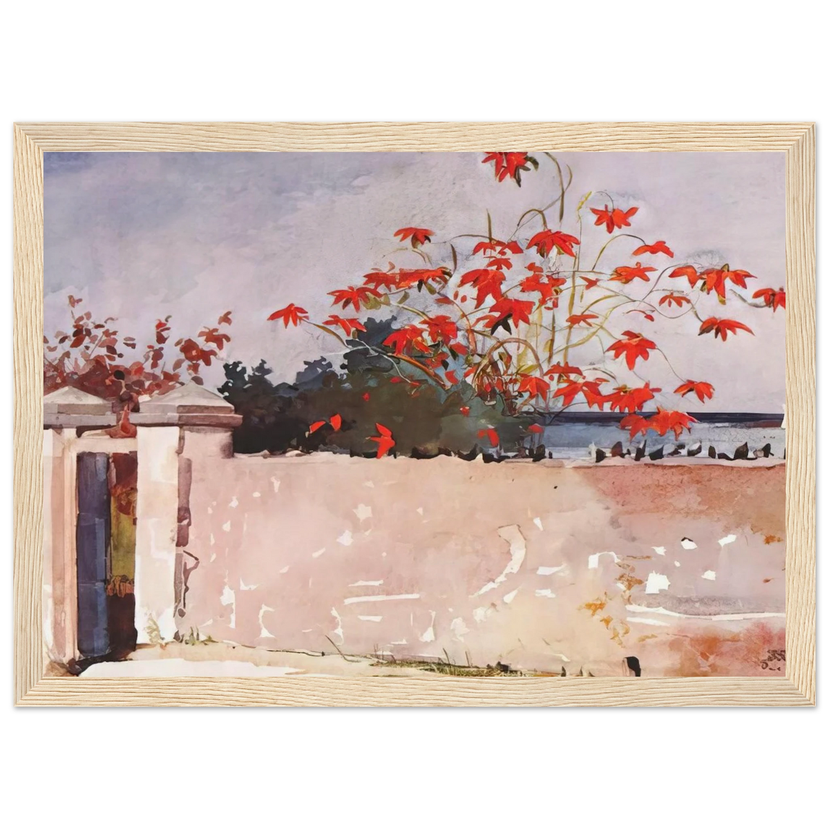 A WALL NASSAU Framed Poster | Winslow Homer Framed Prints Wall Art | Winslow Homer Store