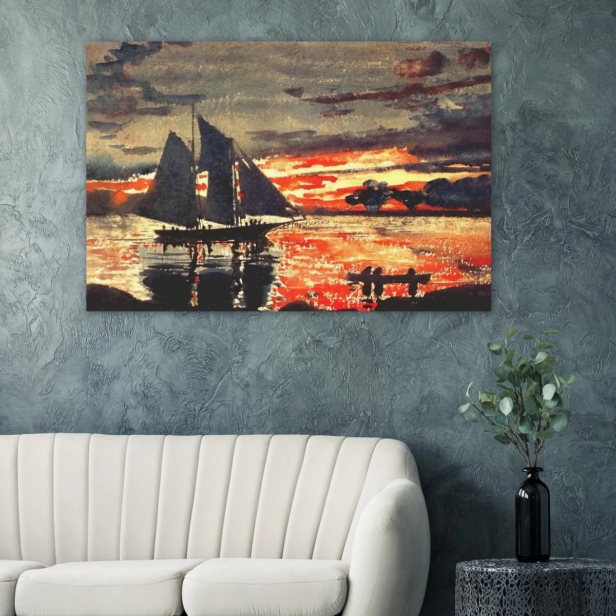 SUNSET FIRES Poster | Winslow Homer Poster | Winslow Homer Store